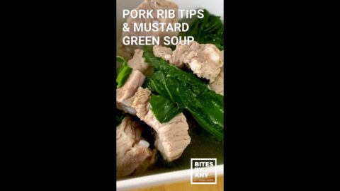 PORK RIB TIPS & MUSTARD GREEN SOUP - AUTHENTIC HMONG FOOD