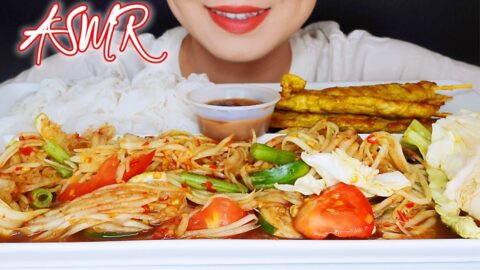 oh it's so spicy! HMONG FOOD SUPER SPICY PAPAYA | D-LICIOUS ASMR
