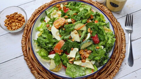 Salad w/ EGG YOLK SALAD DRESSING